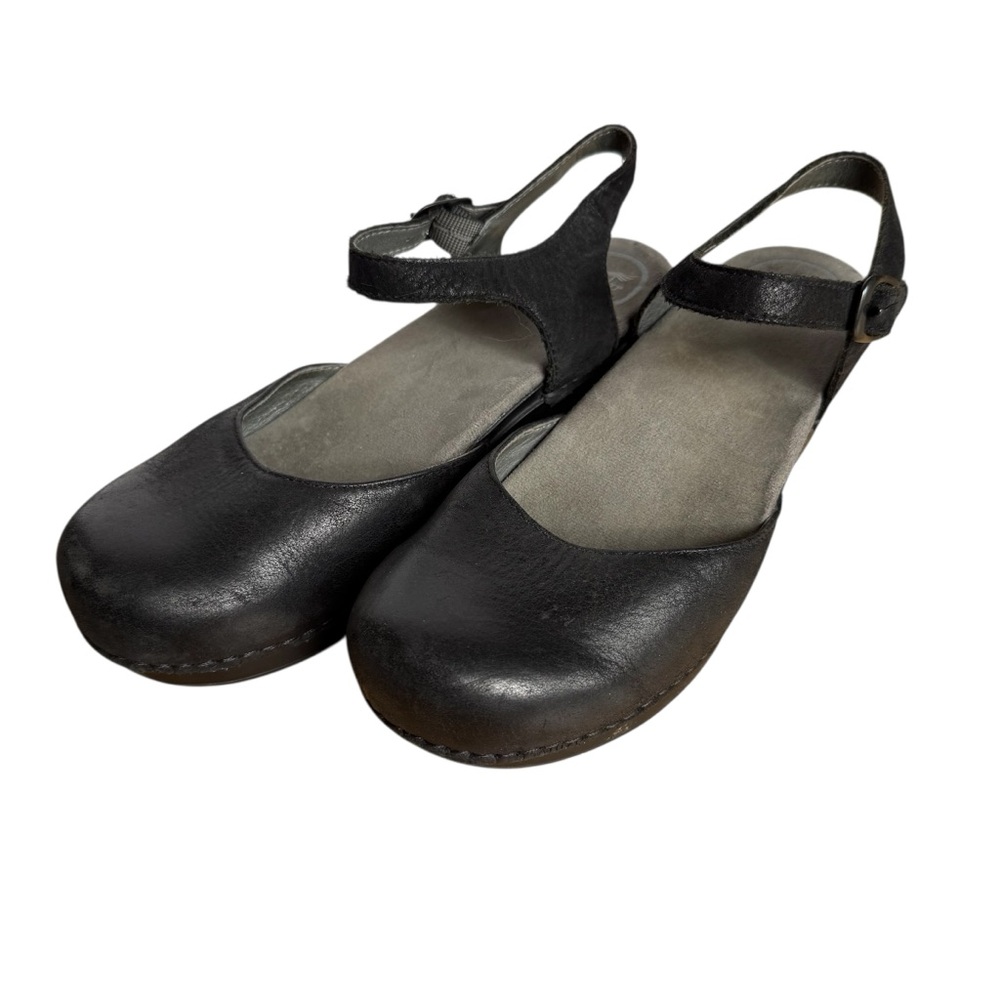 Dansko Sam Clog Black Leather Size 38